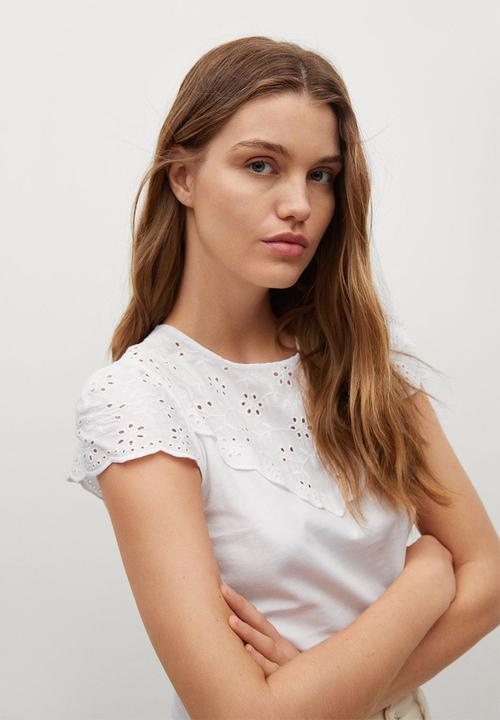 MANGO - T-shirt lorena - white