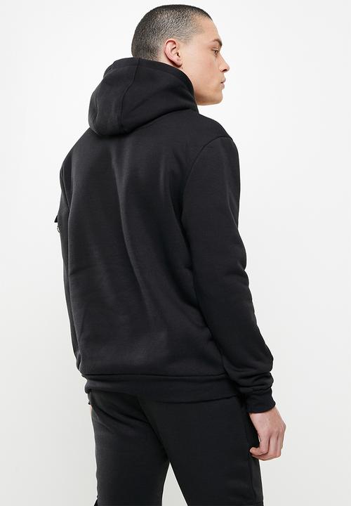 Brave Soul - Chelsea utility hoodie - jet black