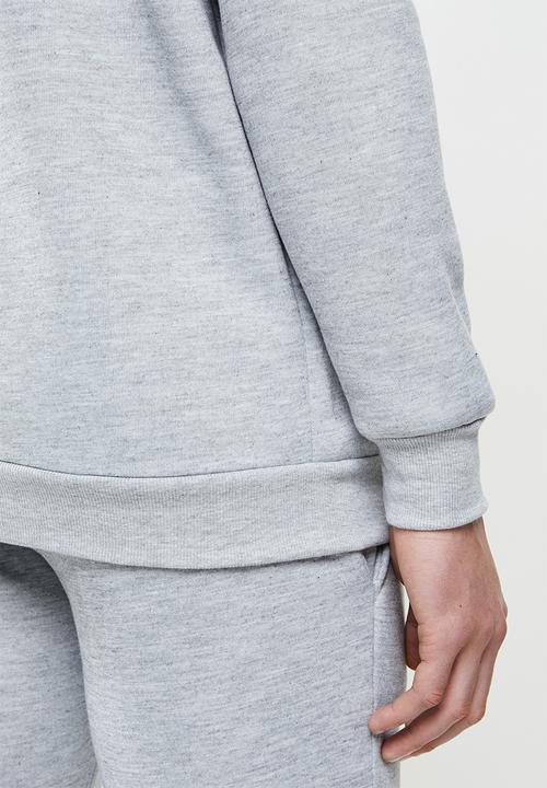 Brave Soul - Chelsea utility hoodie - light grey marl