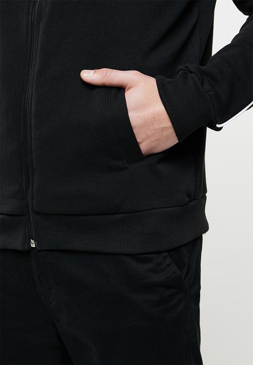 Brave Soul - Poncho fleece bomber jacket - jet black