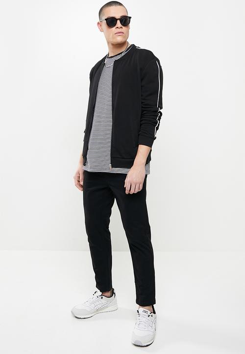 Brave Soul - Poncho fleece bomber jacket - jet black