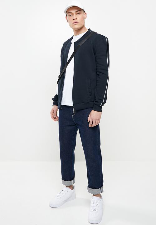 Brave Soul - Poncho fleece bomber jacket - rich navy