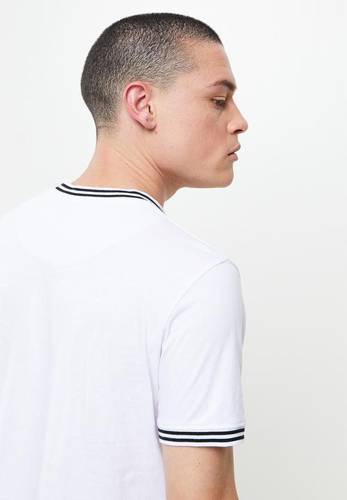 Brave Soul - Rib cuffed tee - optic white