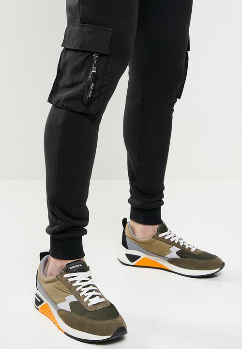 Brave Soul - Utility cuffed cargo pants - jet black