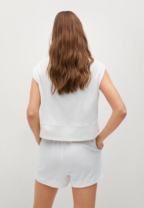 MANGO - T-shirt boton - white
