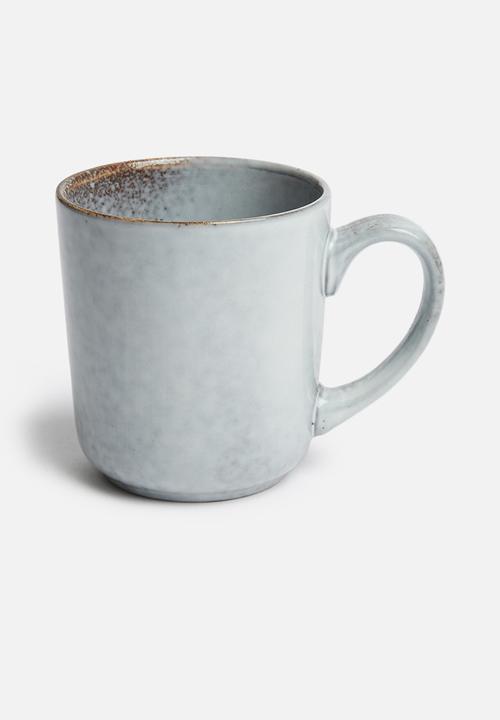 Excellent Houseware - Glazed mug set of 6 - grey 