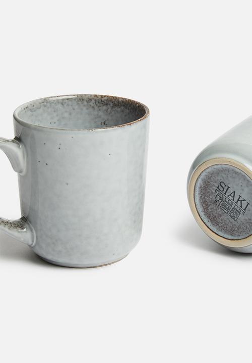 Excellent Houseware - Glazed mug set of 6 - grey 