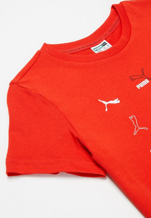 PUMA - Classics graphic tee b - high risk red-brandlove