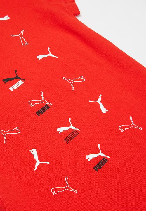 PUMA - Classics graphic tee b - high risk red-brandlove