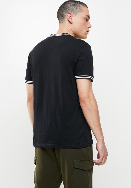 Brave Soul - Rib cuffed tee - jet black