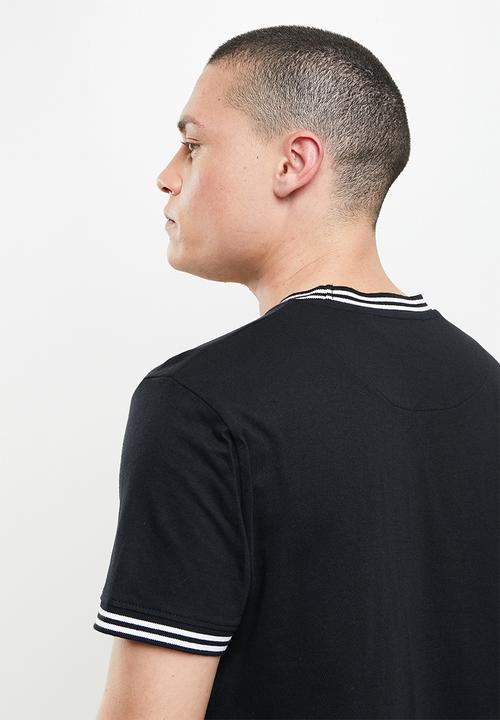 Brave Soul - Rib cuffed tee - jet black