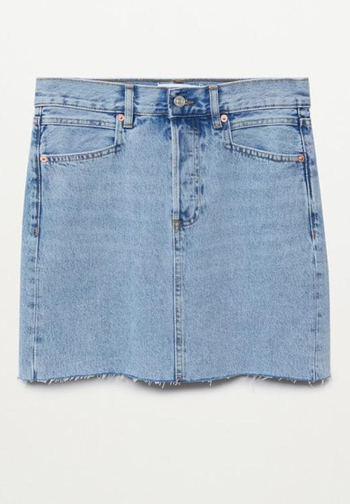 MANGO - Skirt rachel - open blue