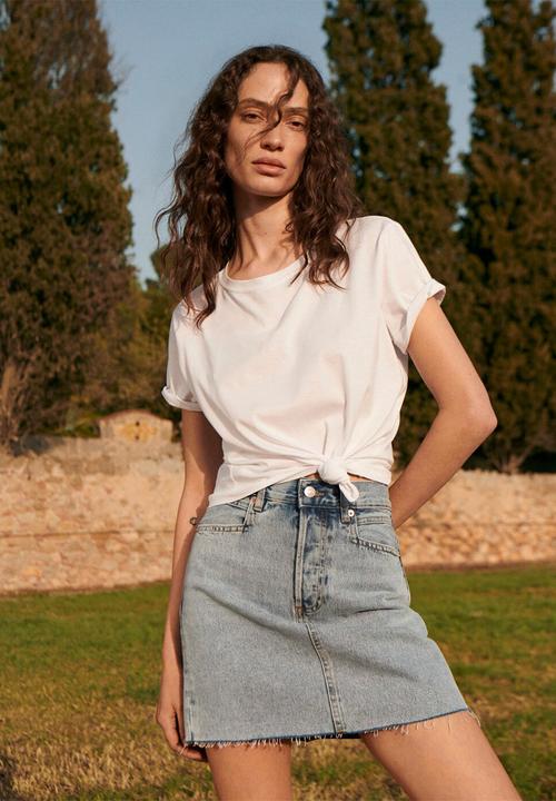 MANGO - Skirt rachel - open blue