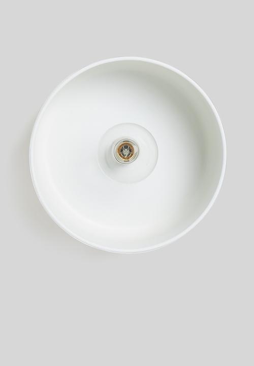 Sixth Floor - Mod bowl wall light - white