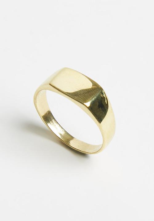 Matter of Fakt - Blok signet ring - brass