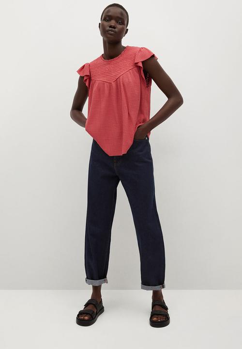 MANGO - T-shirt adelina - medium red