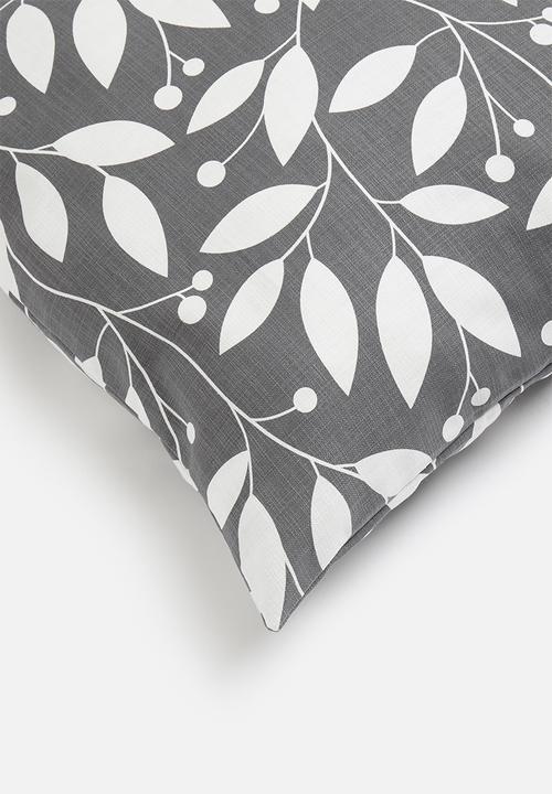 Sixth Floor - Vision printed cushion cover - charcoal & white