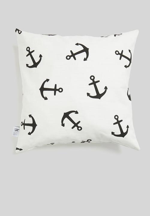Sixth Floor - Ahoy cushion cover - black & white