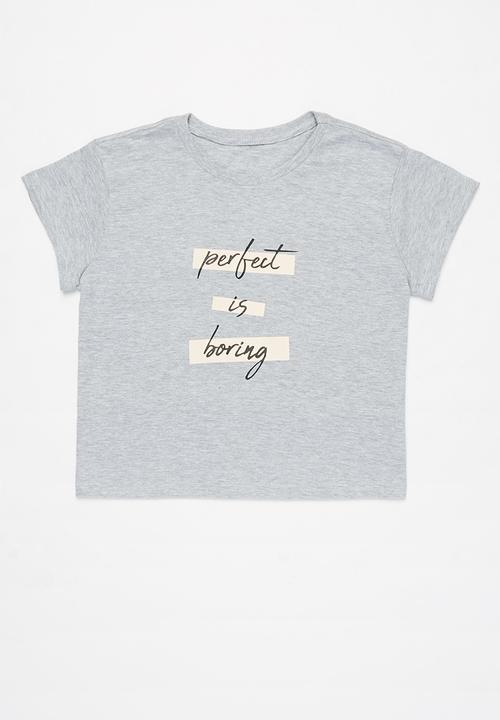 Rebel Republic - Girls printed tee - grey 