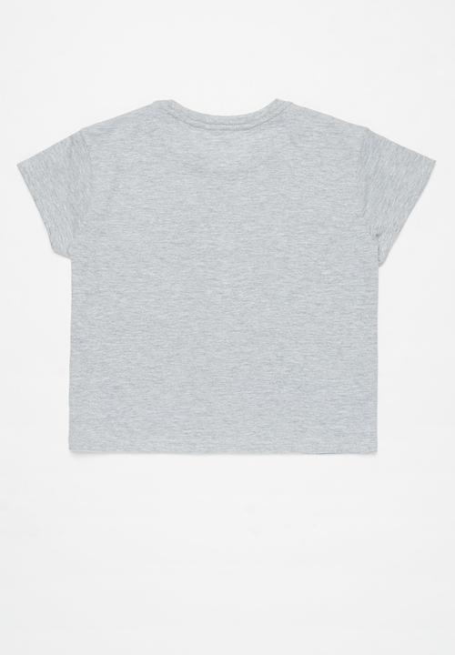 Rebel Republic - Girls printed tee - grey 