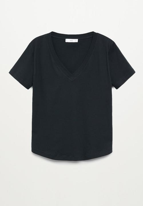 MANGO - T-shirt chalapi / black