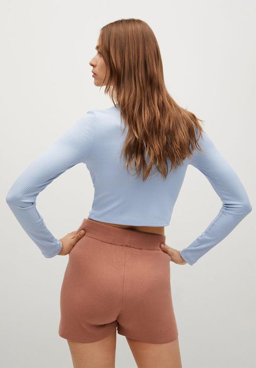 MANGO - T-shirt annita - light pastel blue