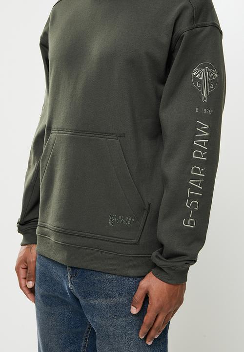 G-STAR - Sleeve graphic sweat  - raven