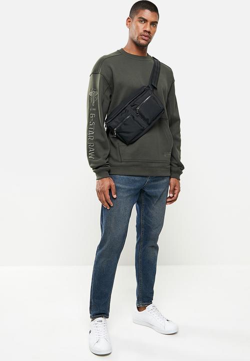 G-STAR - Sleeve graphic sweat  - raven