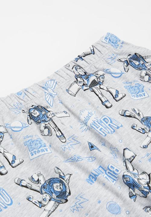 Free by Cotton On - Hudson short sleeve pyjama set - grey & blue