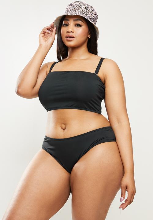 Cotton On - Curve cheeky bikini bottom - black