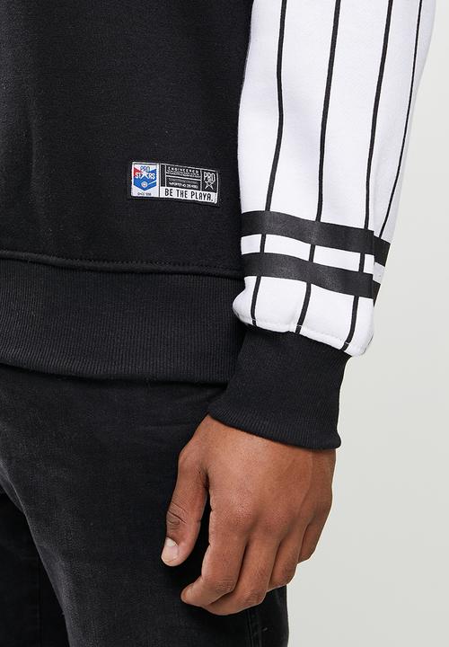 Lonsdale - Brooklyn crew sweater - white & black