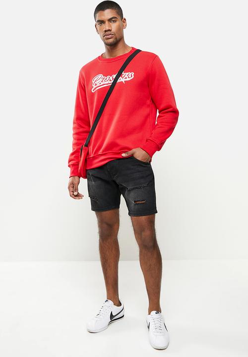 Lonsdale - Basic crew sweater - red