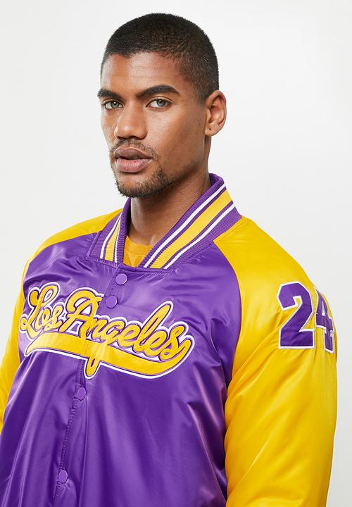 Lonsdale - Los Angeles puffer jacket - purple & gold