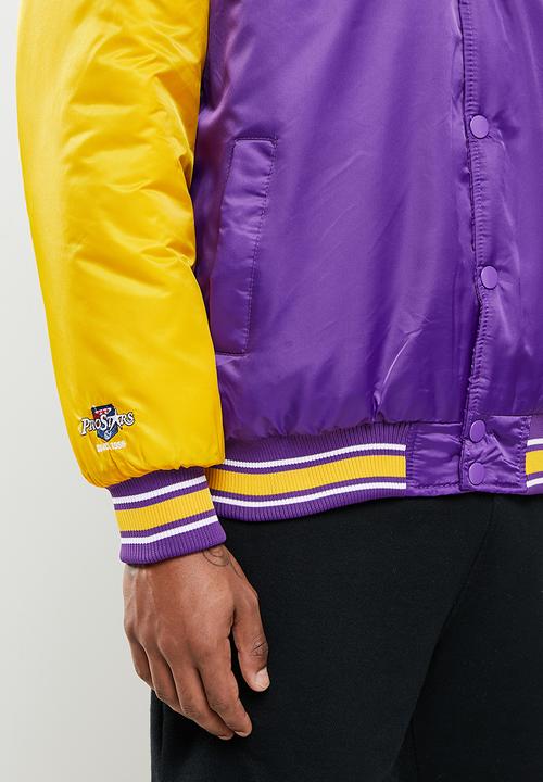 Lonsdale - Los Angeles puffer jacket - purple & gold