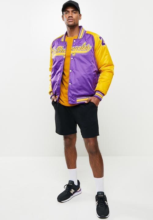 Lonsdale - Los Angeles puffer jacket - purple & gold