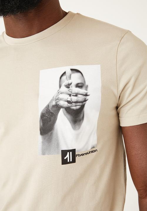 Flyersunion - Mens-regular photographic tee - mocca