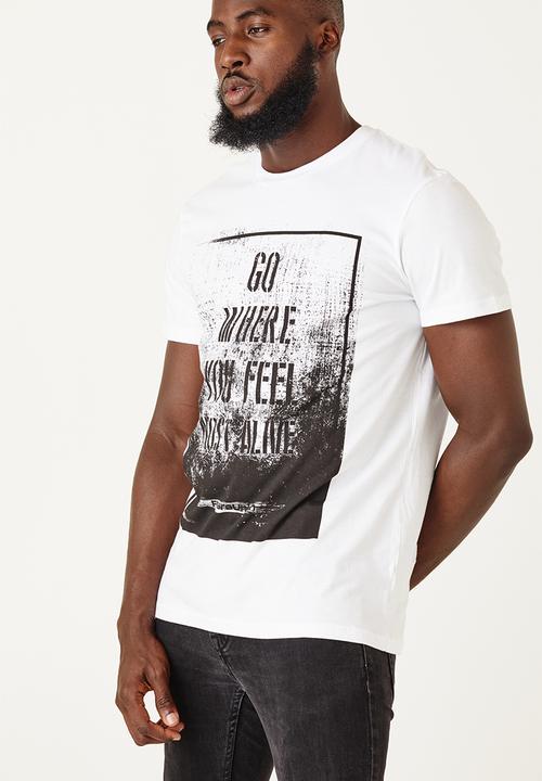 Flyersunion - Mens-regular printed tee - white