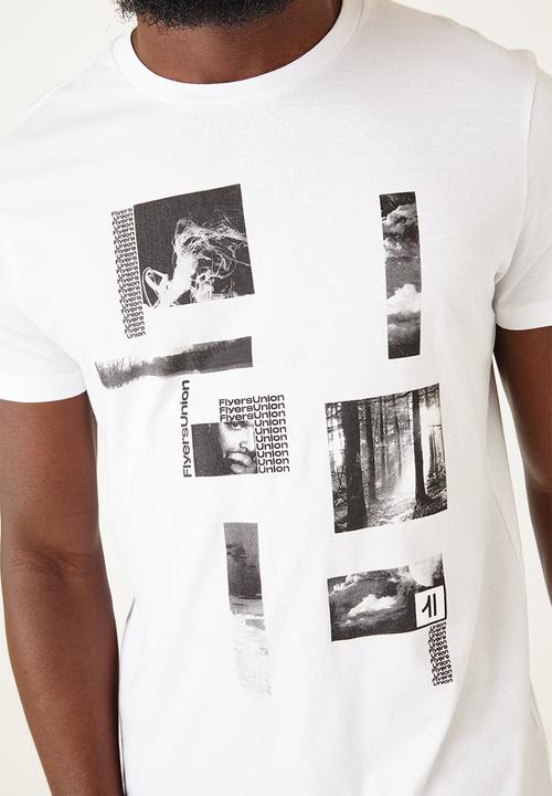 Flyersunion - Mens-regular photographic tee - white