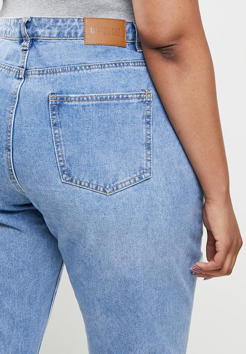 Missguided - Plus shredded wrath jean - blue
