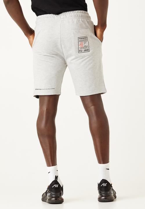Flyersunion - Mens-fleece knit short - grey melange