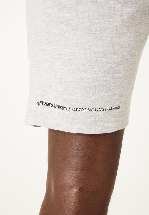 Flyersunion - Mens-fleece knit short - grey melange