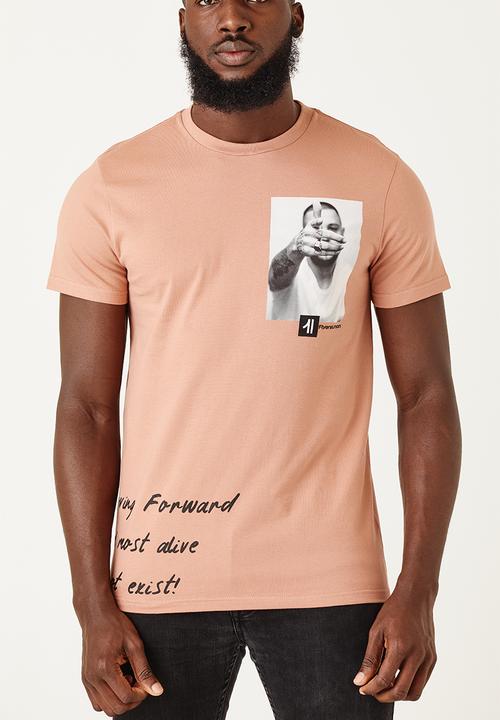 Flyersunion - Mens-regular photographic tee - ash rose