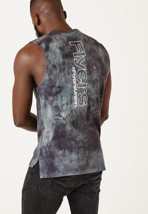 Flyersunion - Mens-spectra dye muscle tee - navy spectra dye