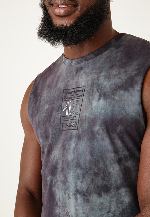 Flyersunion - Mens-spectra dye muscle tee - navy spectra dye