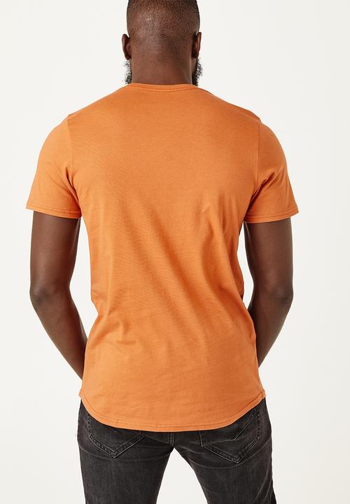 Flyersunion - Mens-longline flock tee - auburn