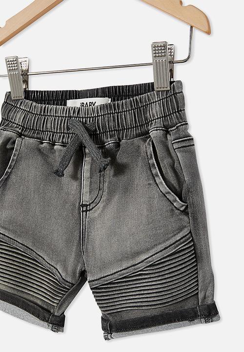 Cotton On - Jay moto short - black wash