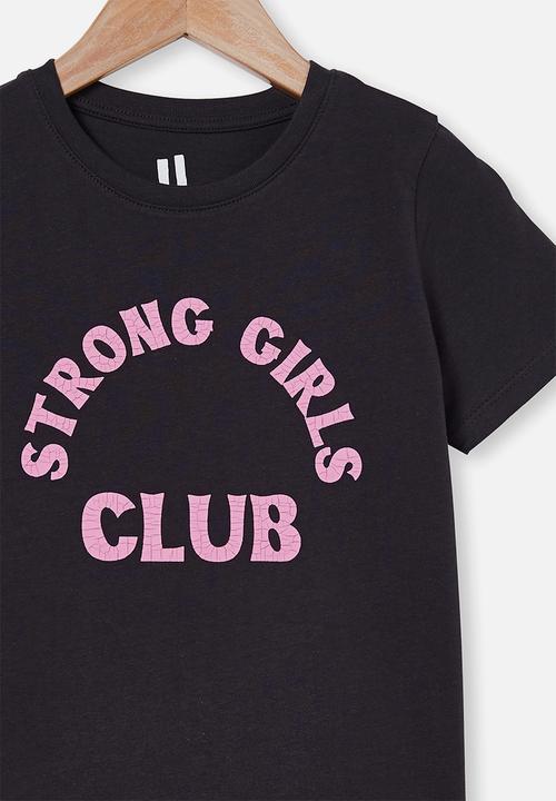 Cotton On - Penelope short sleeve tee - phantom / strong girls
