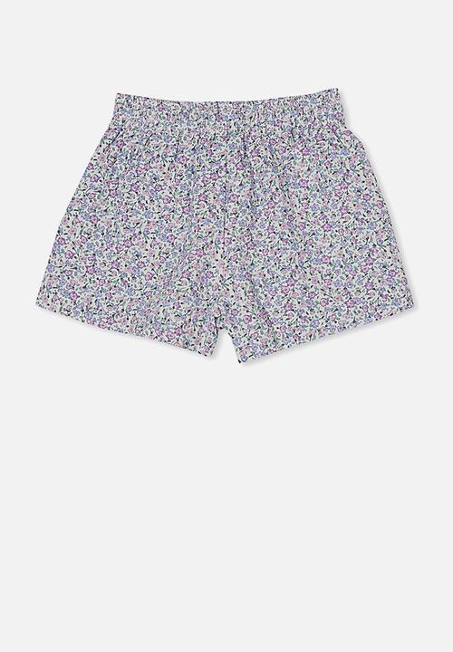 Cotton On - Kelsie short - vanilla/blue torquay ditsy floral