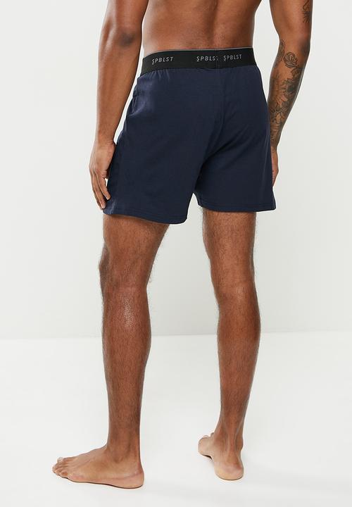 Superbalist - 2 Pack kris knit boxers - navy & dark navy