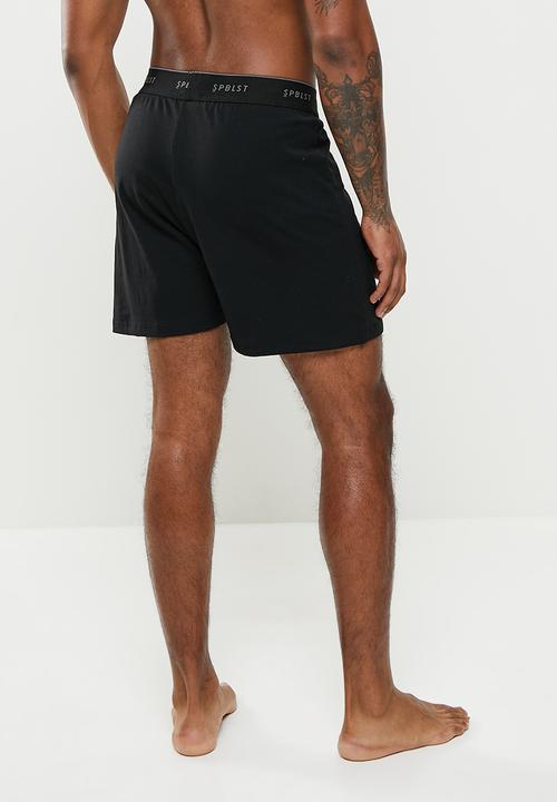 Superbalist - 2 Pack kris knit boxers - black